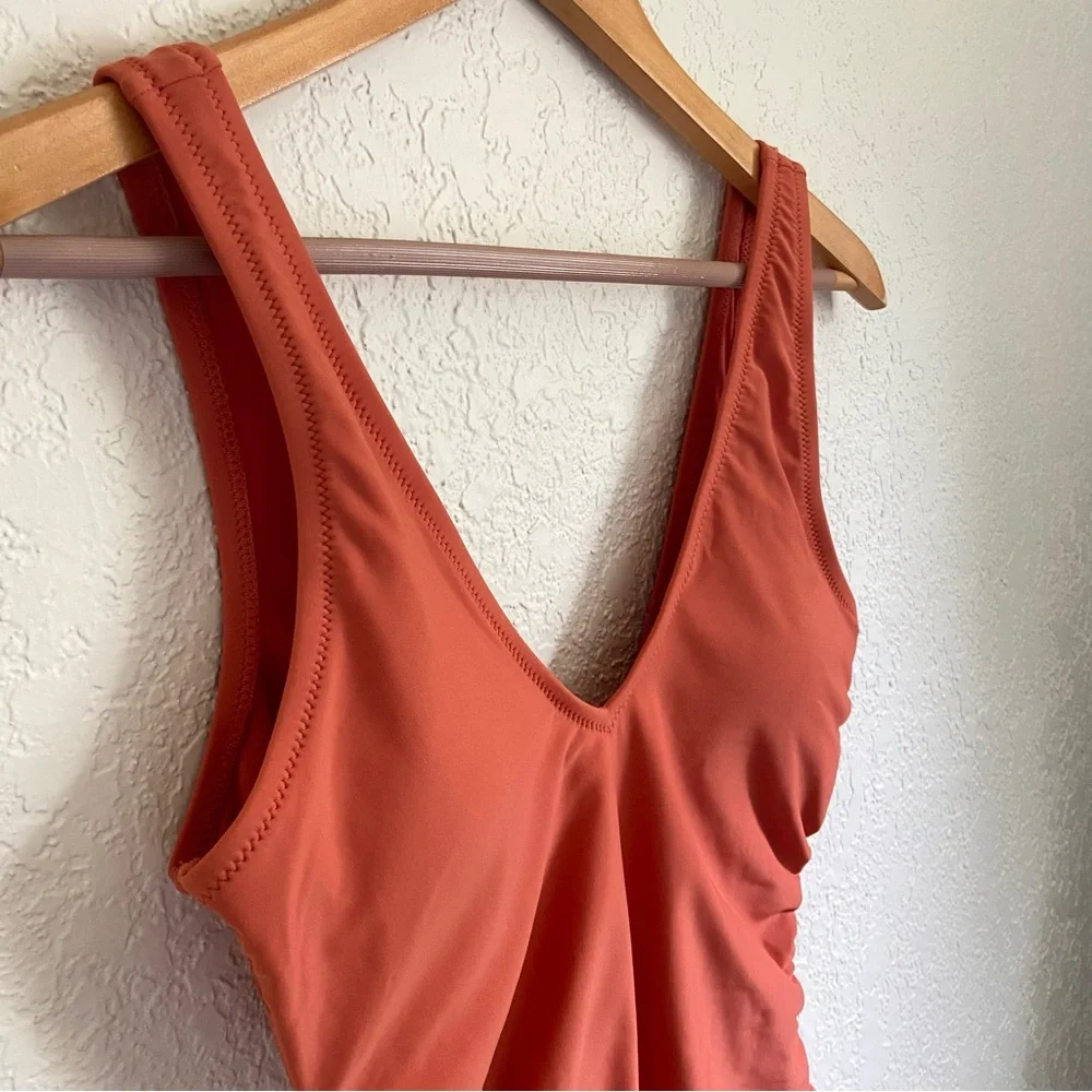Cupshe Carolina Drawstring Ruched Tummy Control One Piece Swimsuit
